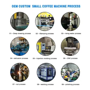 Kundenspezifischer Kaffeevollautomat für zu Hause mit integriertem Mahlwerk für amerikanischen Kaffee