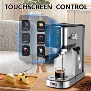 Halbautomatische Espressomaschine mit integriertem Mahlwerk