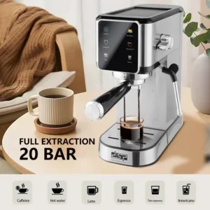 Halbautomatische Espressomaschine mit integriertem Mahlwerk