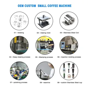 Kundenspezifischer Kaffeevollautomat für zu Hause mit integriertem Mahlwerk für amerikanischen Kaffee