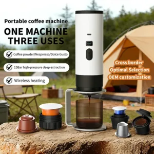 Elektrische Kapselkaffeemaschine für Camping